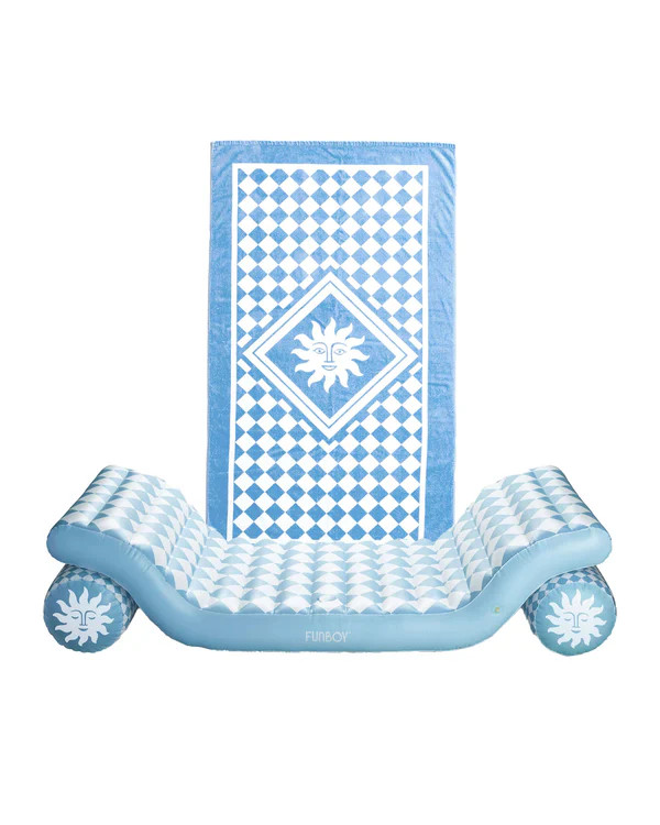 Blue Sol Dual Chaise + Towel Bundle | FUNBOY