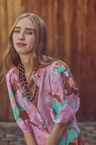 Bubble Linen Dress - Aquarela | Lanhtropy