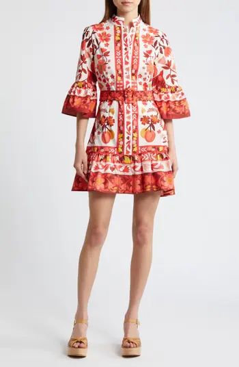 Romantic Orchard Print Cotton Shirtdress | Nordstrom