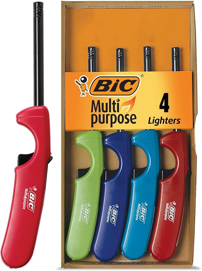 BIC Multi-Purpose Lighters, Reliable and Safe Candle Lighting for New Year, Classic Collection, 4... | Amazon (US)