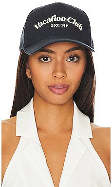 Gigi Pip Vacation Club Trucker Hat in Navy from Revolve.com | Revolve Clothing (Global)