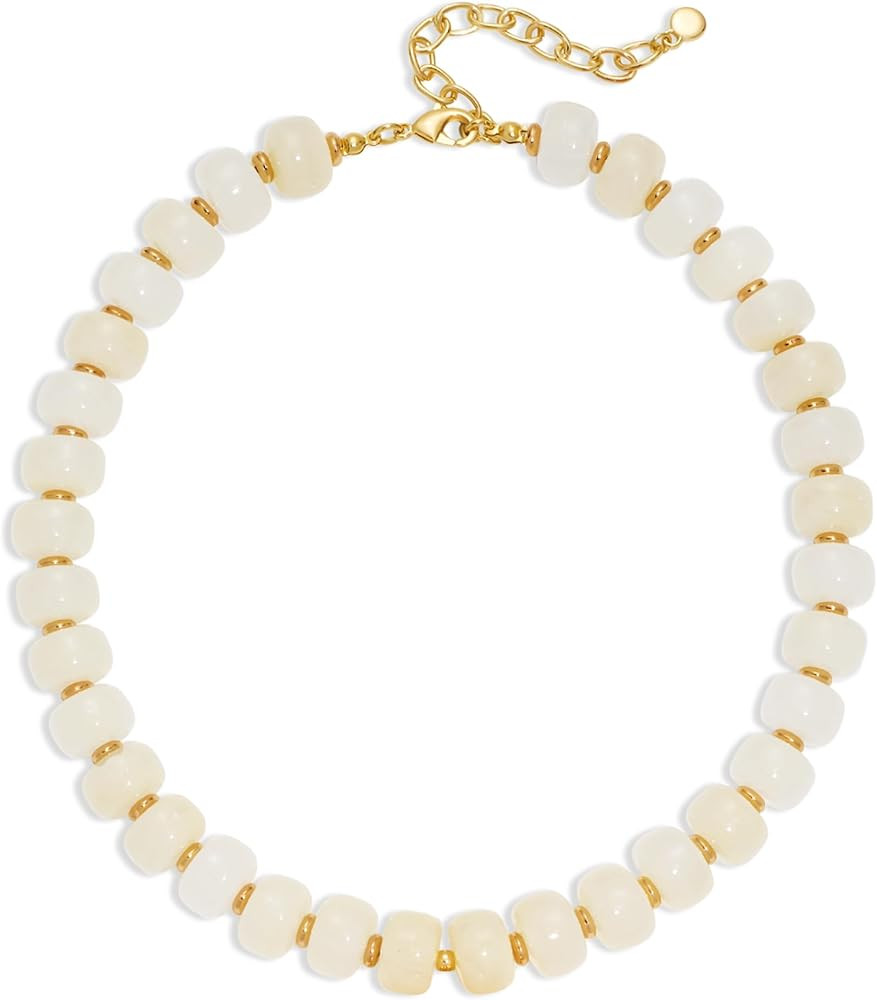 LILIE&WHITE Resin Chunky Beaded Necklace for Women Minimalistic Modern Statement Necklace Jewelry... | Amazon (US)