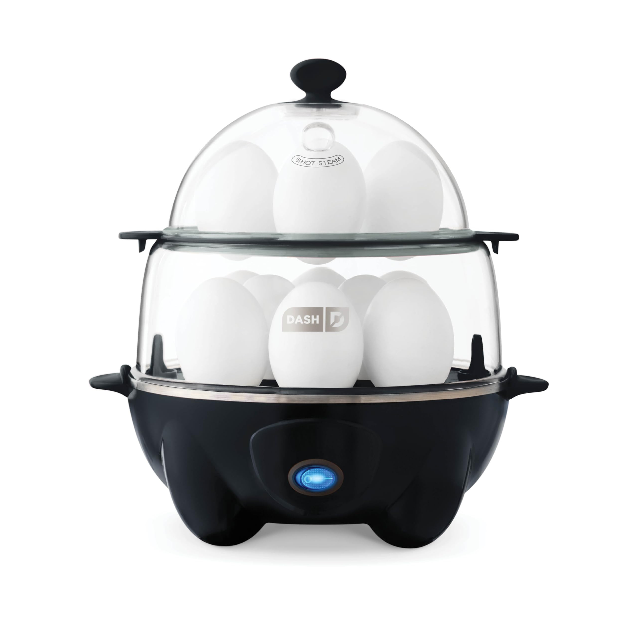DASH Deluxe Rapid Egg Cooker for Hard Boiled, Poached, Scrambled Eggs, Omelets, Steamed Vegetable... | Amazon (US)