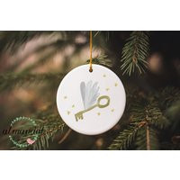 Magical Christmas Ornament, Porcelain Key Magic Decoration, Wizard Pottery Gift | Etsy (US)