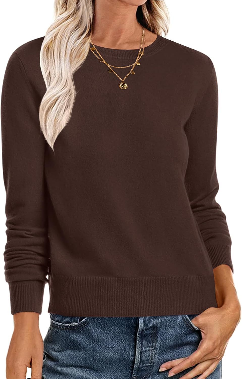 ANRABESS Sweaters for Women Long Sleeve Lightweight Fall Outfits | Amazon (US)