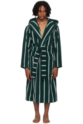 Green Hooded Bathrobe | SSENSE
