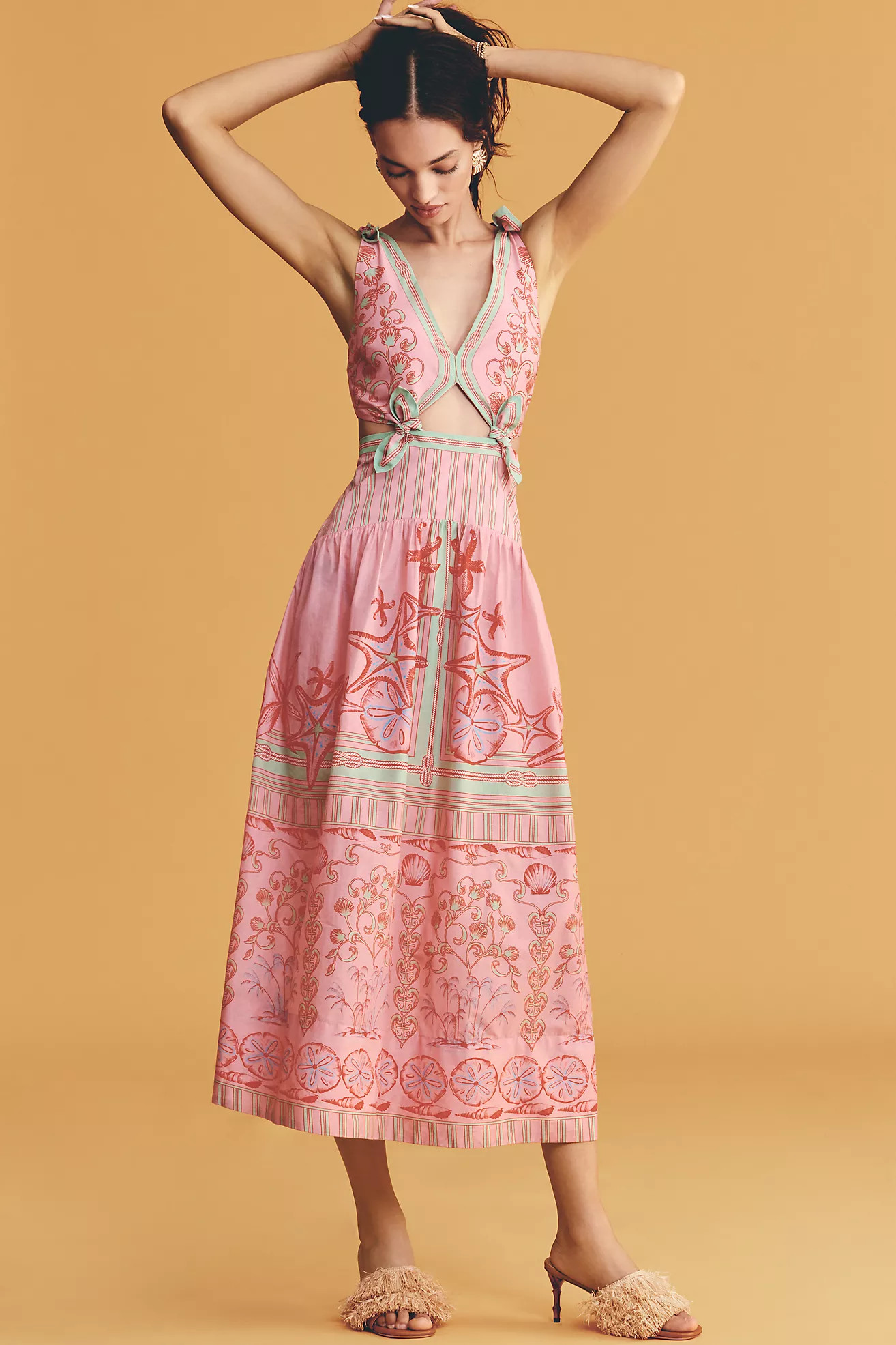 Farm Rio x Anthropologie Cotton Cutout Maxi Dress | Anthropologie (US)