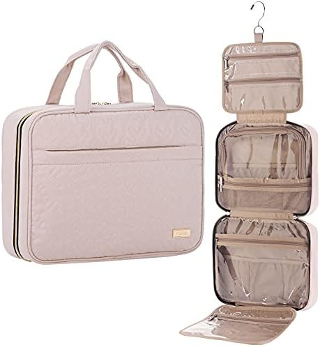 NISHEL Large Hanging Travel Toiletry Bag, Portable Makeup Organizer, Cosmetic Holder for Brushes ... | Amazon (US)