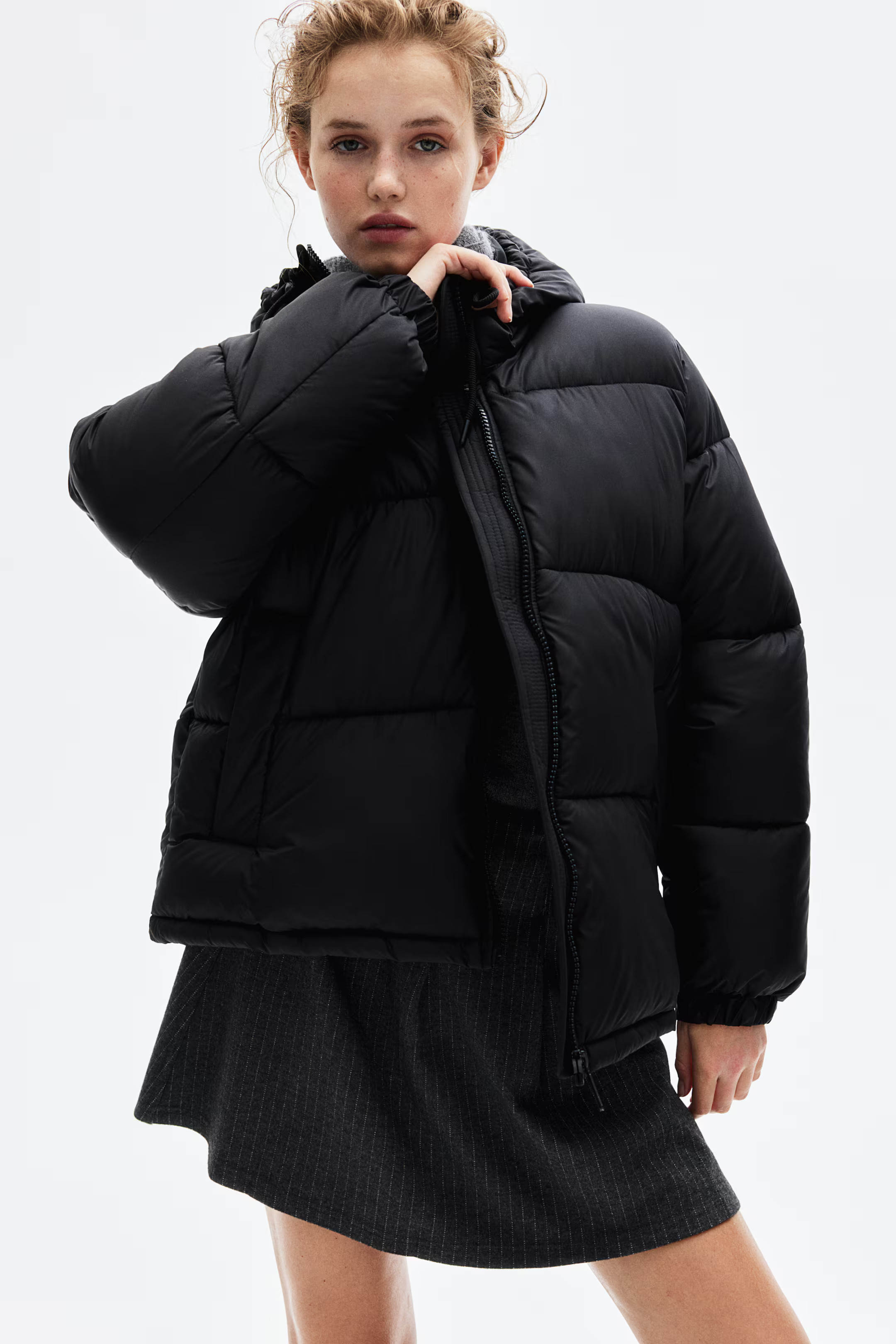 Hooded puffer jacket | H&M (UK, MY, IN, SG, PH, TW, HK)