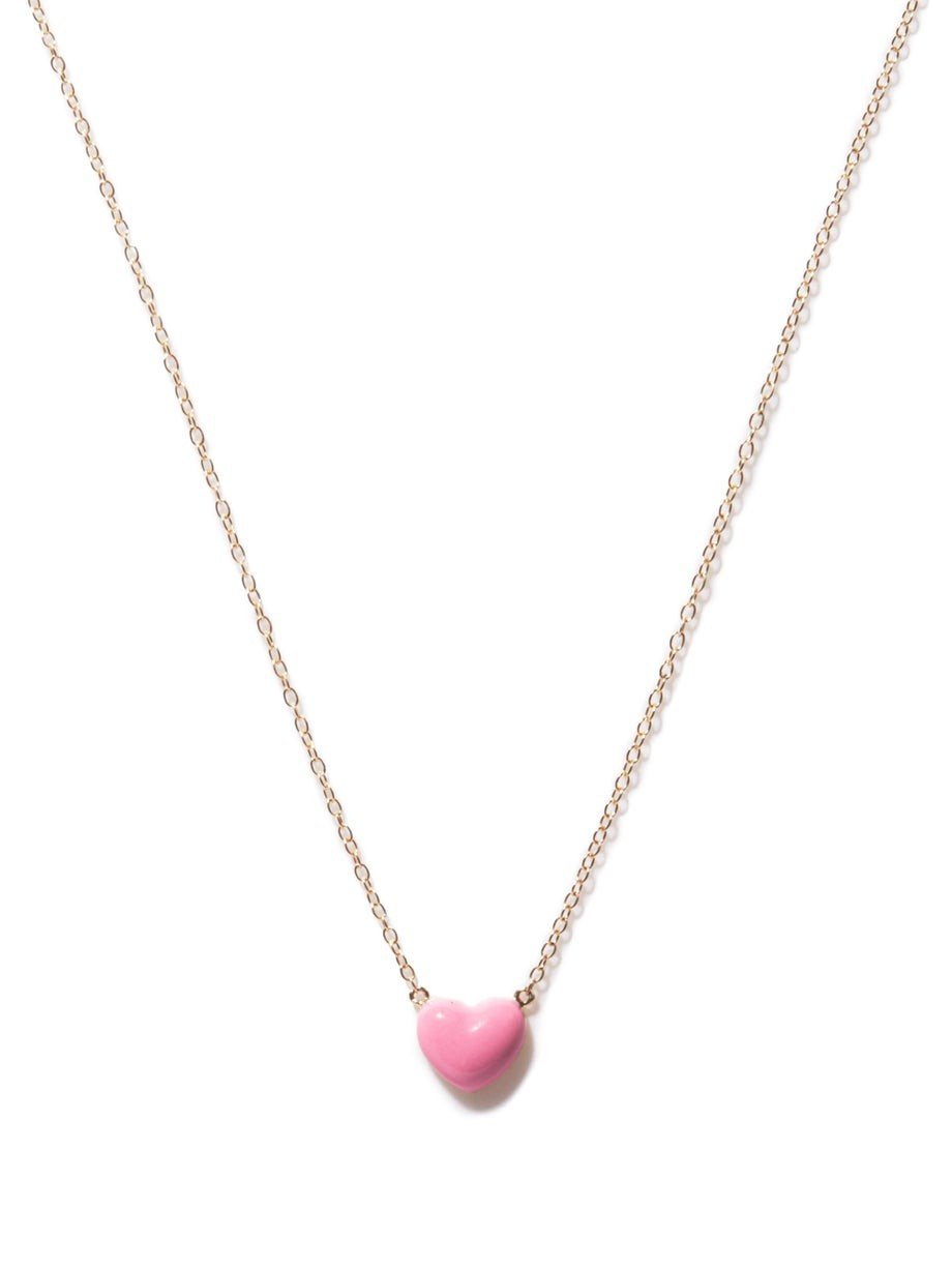 Heart enamel & 14kt gold necklace | Matches (US)