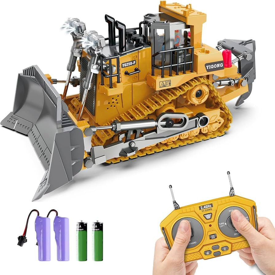 Dwi Dowellin Rc Bulldozer Toys for Boys,Construction Remote Control Bulldozer with Metal bulldozi... | Amazon (US)