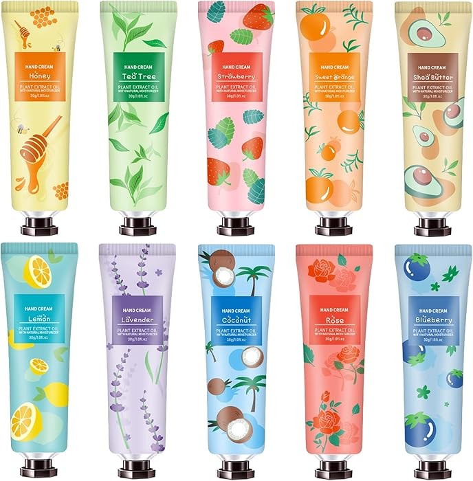 10 Pack Hand Cream for Dry Cracked Hands, Stocking Stuffers for Teen Girls,Christmas Gifts for Wo... | Amazon (US)
