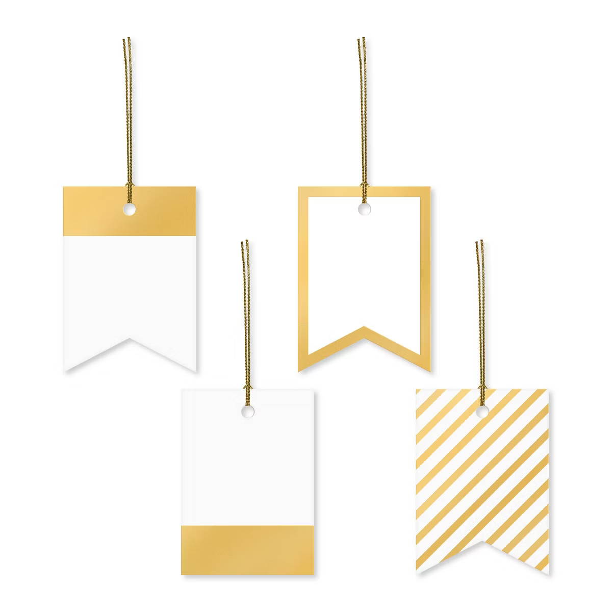 12ct Stationery Tags Gold | Target