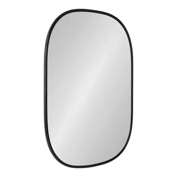 24" x 36" Caskill Capsule Framed Wall Mirror Black - Kate and Laurel | Target