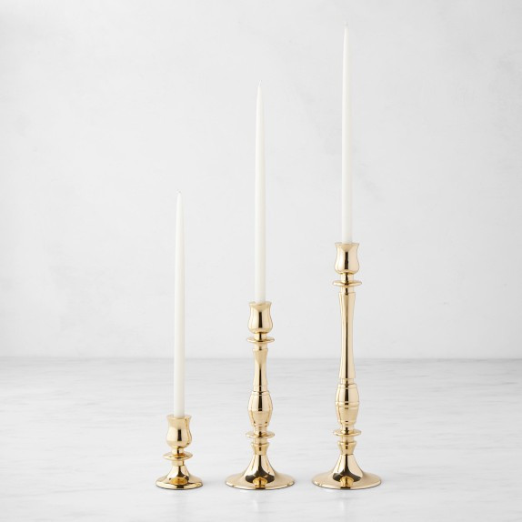 Heirloom Gold Tiny Taper Holders | Williams-Sonoma