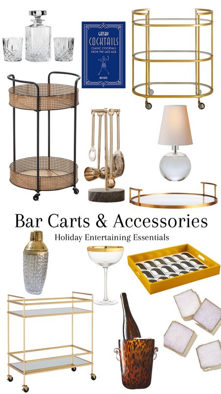 Bar cart & accessories 

#LTKhome #LTKHoliday #LTKGiftGuide