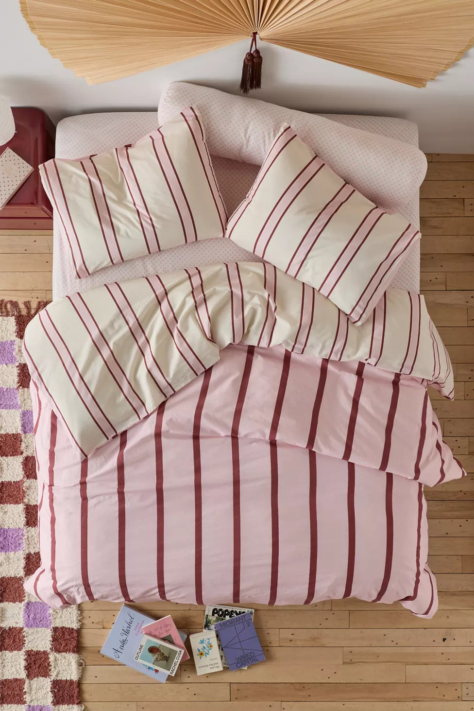 Rowen Striped Patterned Reversible Cotton Duvet Cover | Urban Outfitters (US and RoW)