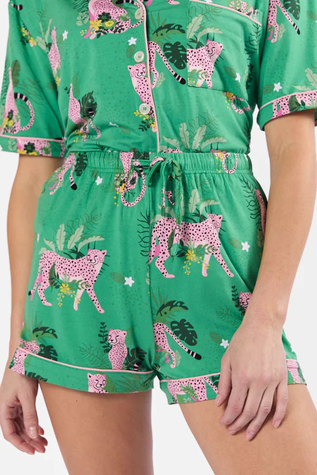 Under the Stars In The Wild Pajama Shorts SALE | Pink Lily