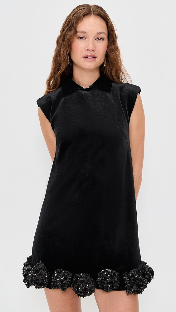 Lingyu Velvet Embellished Mini Dress | Shopbop