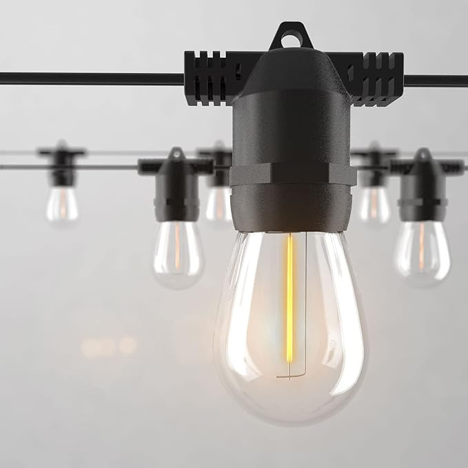 alitade S14 LED Outdoor String Lights, Shatterproof IP65 27Ft (Maximum 918Ft) Outdoor Lights for ... | Amazon (US)