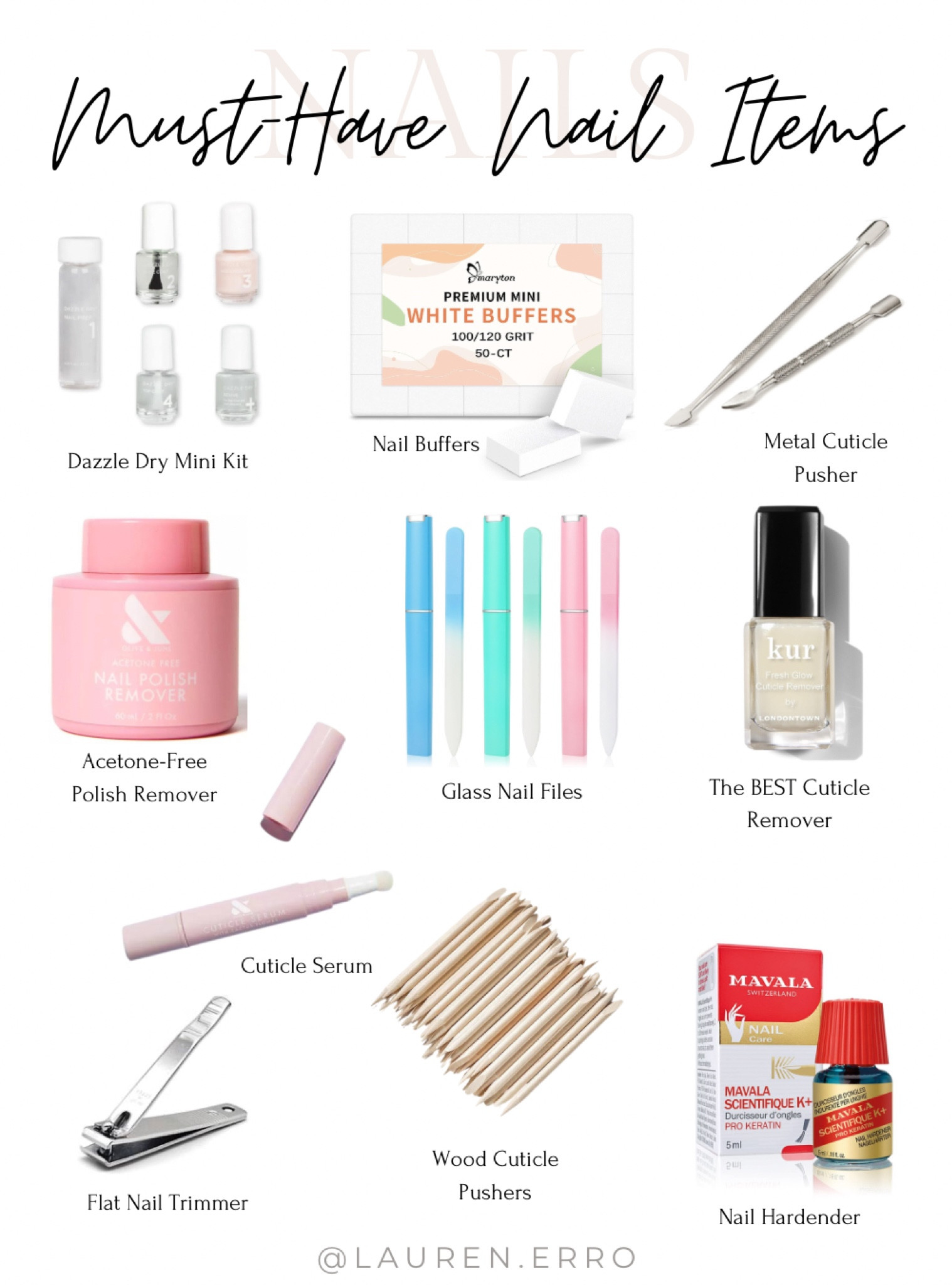 Must-have nail items!
.
.
.

Olive and June, olive & June, nail files, polish remover, cuticle oil, cuticle pusher, cuticle remover, nail hardener, Dazzle Dry mini kit

#LTKbeauty #LTKGiftGuide #LTKfindsunder50