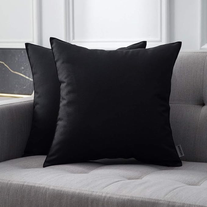 MIULEE Pack of 2 Decorative Outdoor Waterproof Pillow Covers Square Garden Cushion Sham Throw Pil... | Amazon (US)