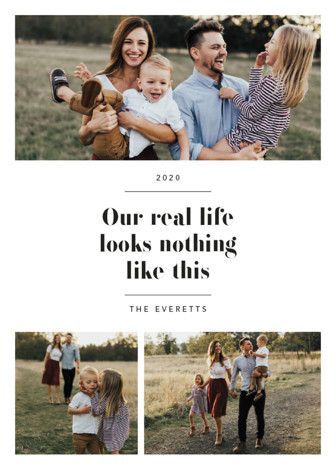 "Real Life." - Customizable Holiday Photo Cards in Red by Caitlin Considine. | Minted