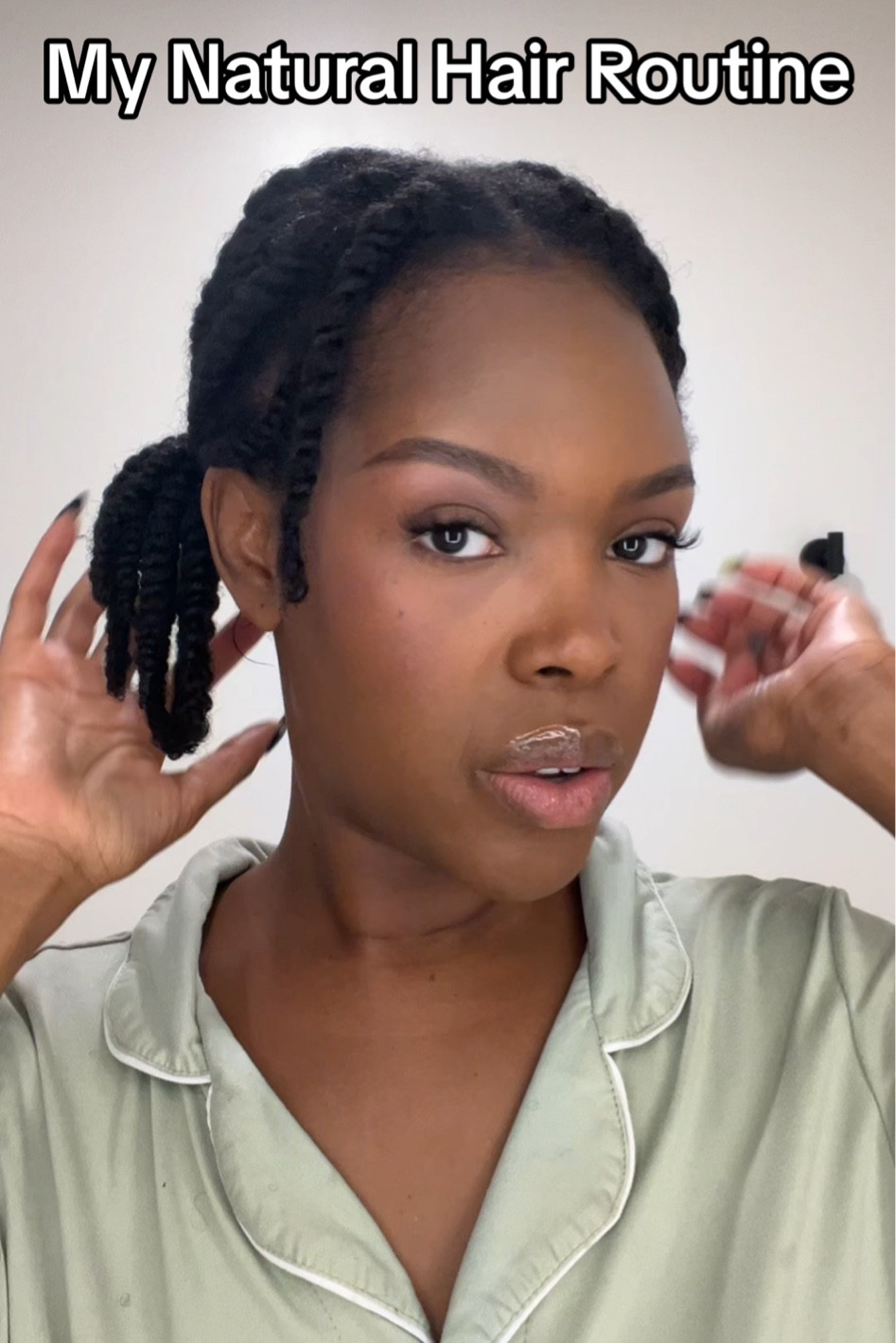 here are the very minimal things that I use to get my hair, twisted soft and bouncy #Hair #NaturalHair #Afro 