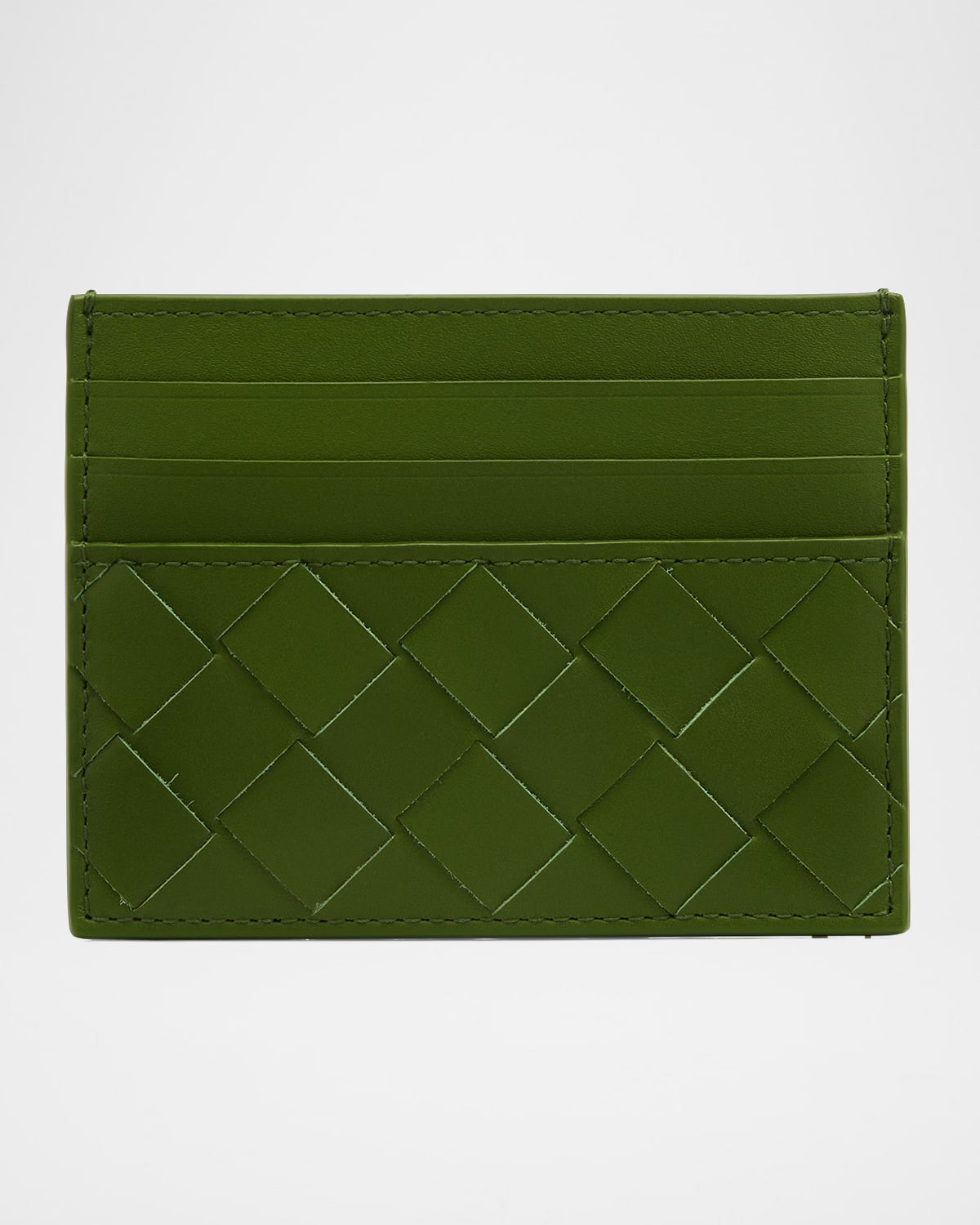 Men's Intrecciato Leather Card Case | Neiman Marcus