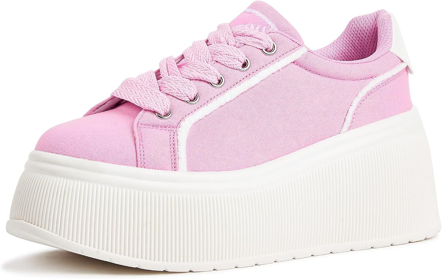 LUCKY STEP Women's Platform Fashion Sneakers Classic Wedge Canvas Casual Low Top Retro Walking Sh... | Amazon (US)