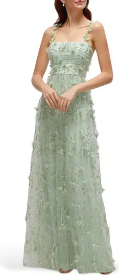 Dessy Collection Floral Embroidered Gown | Nordstrom | Nordstrom