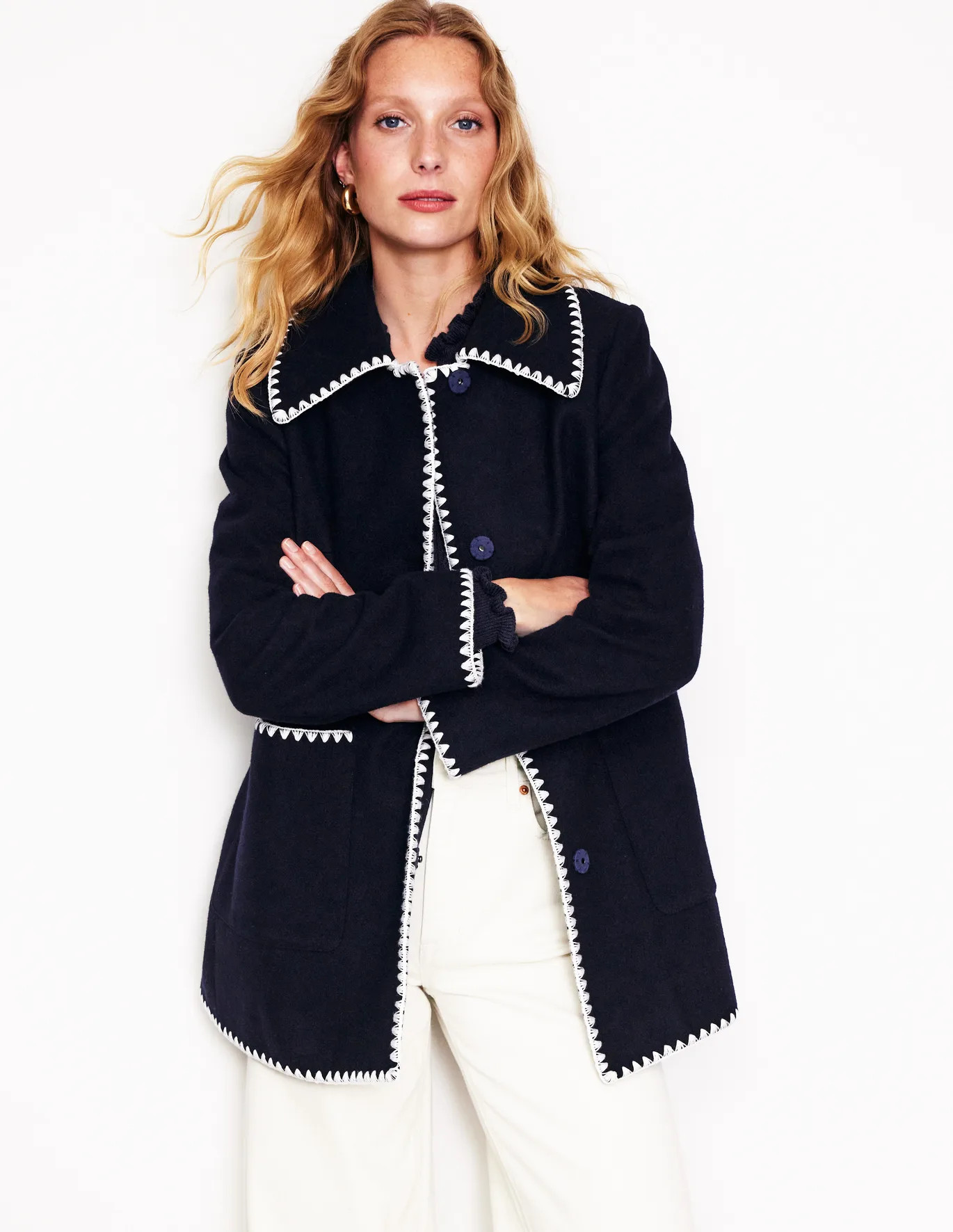 Blanket Stitch Car Coat | Boden (US)