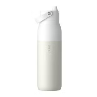 LARQ 34 oz. Swig Top Bottle Granite White | The Container Store