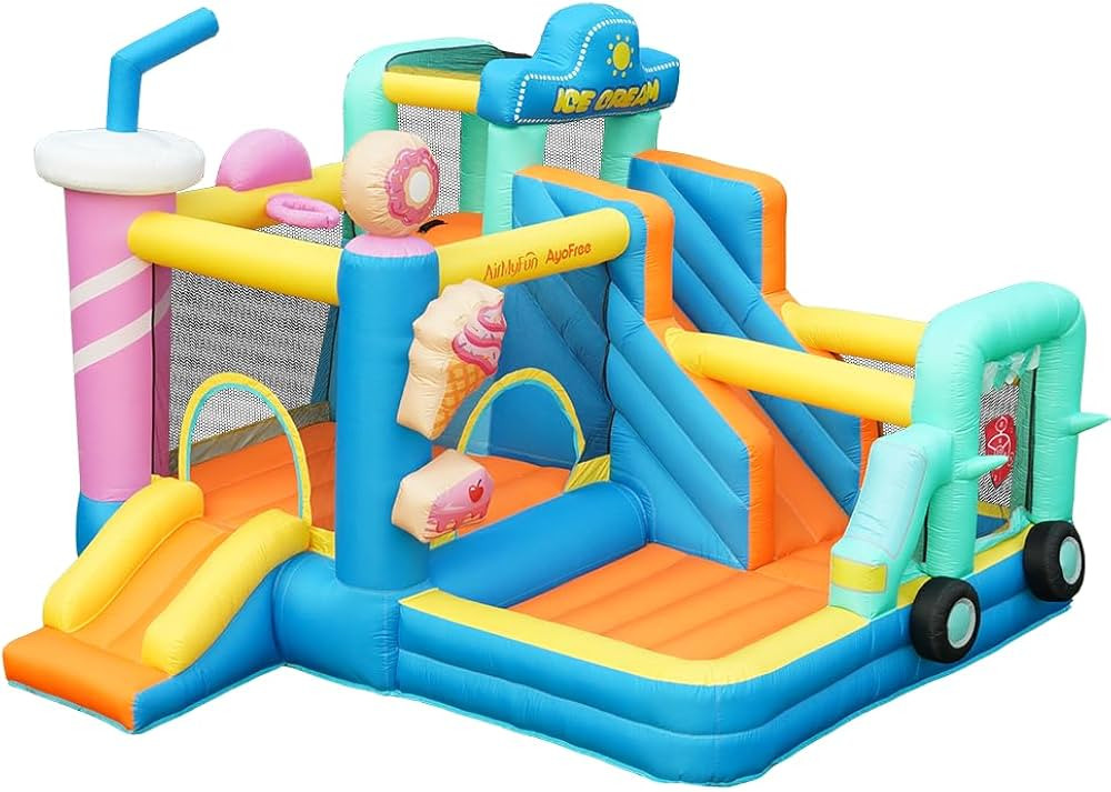 AirMyFun Inflatable Bounce House for Big Kids 8-12, Bouncy Castle for Kids 3-6 Toddler Bouncy Hou... | Amazon (US)