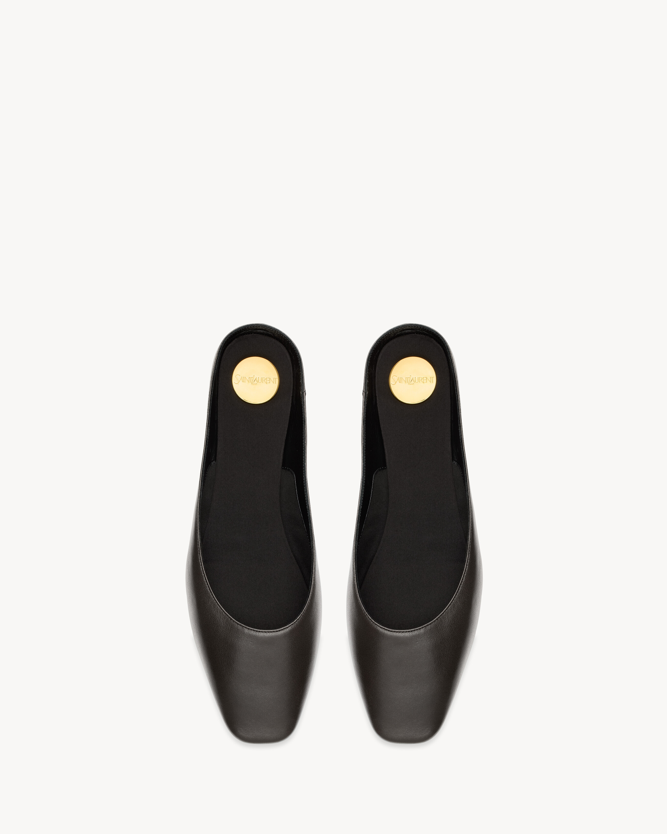 Saint Laurent Lido Slip-Ons In Smooth Leather - Amber - Women - 35 | Saint Laurent Inc. (Global)