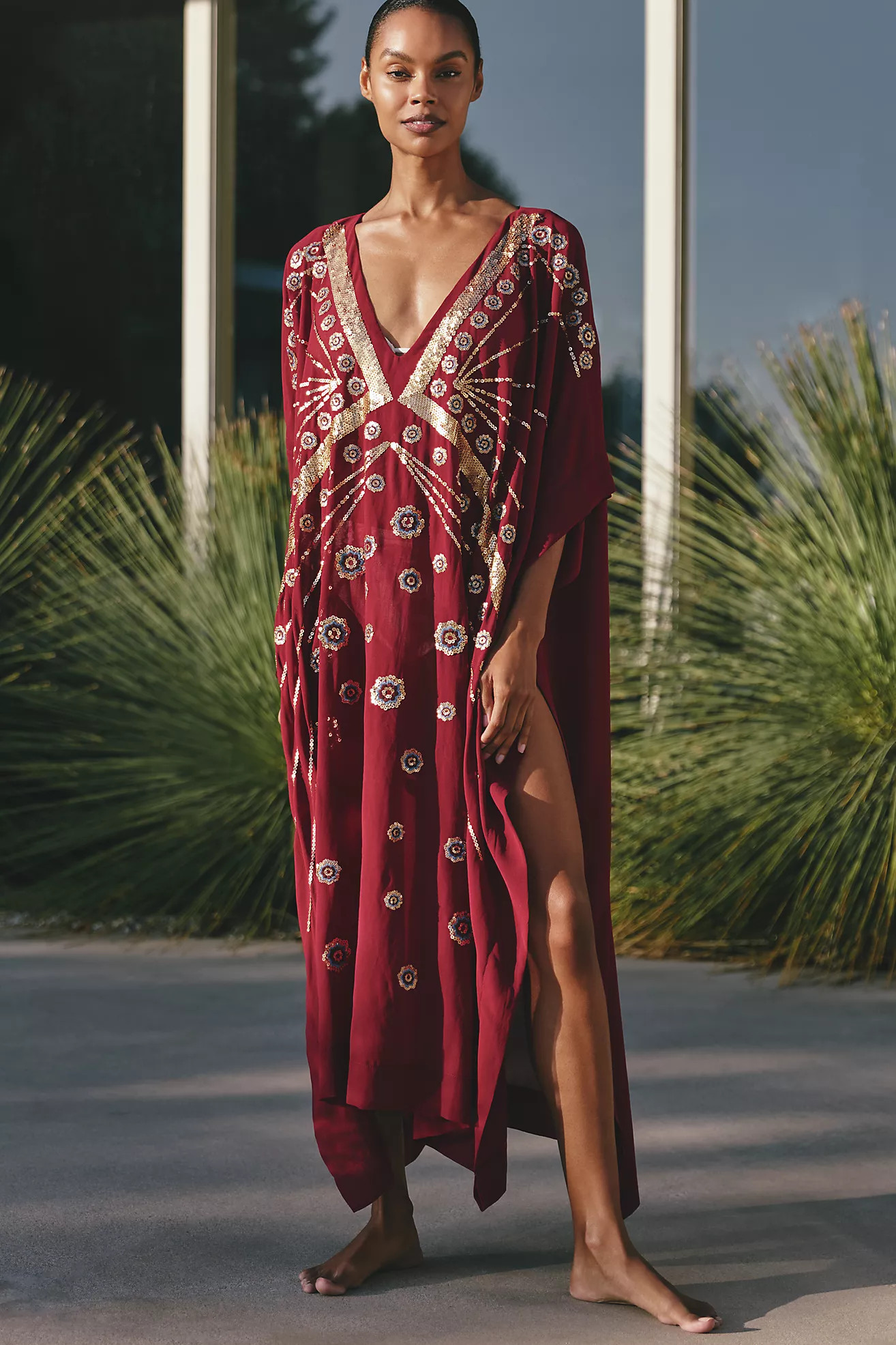 Agua Bendita x Anthropologie Maxine Embellished Tunic Dress | Anthropologie (US)