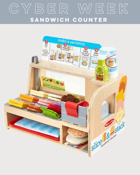 Black Friday alert this sandwich counter was $64 and it’s currently only $44. My boys love these pretend play toys from Melissa and Doug can set up your own sandwich shop and take orders.

#GiftsForKids #FavoriteToys #PretendPlayToys #PretendSandwichShop #PretendPlay

#LTKkids #LTKCyberweek #LTKGiftGuide