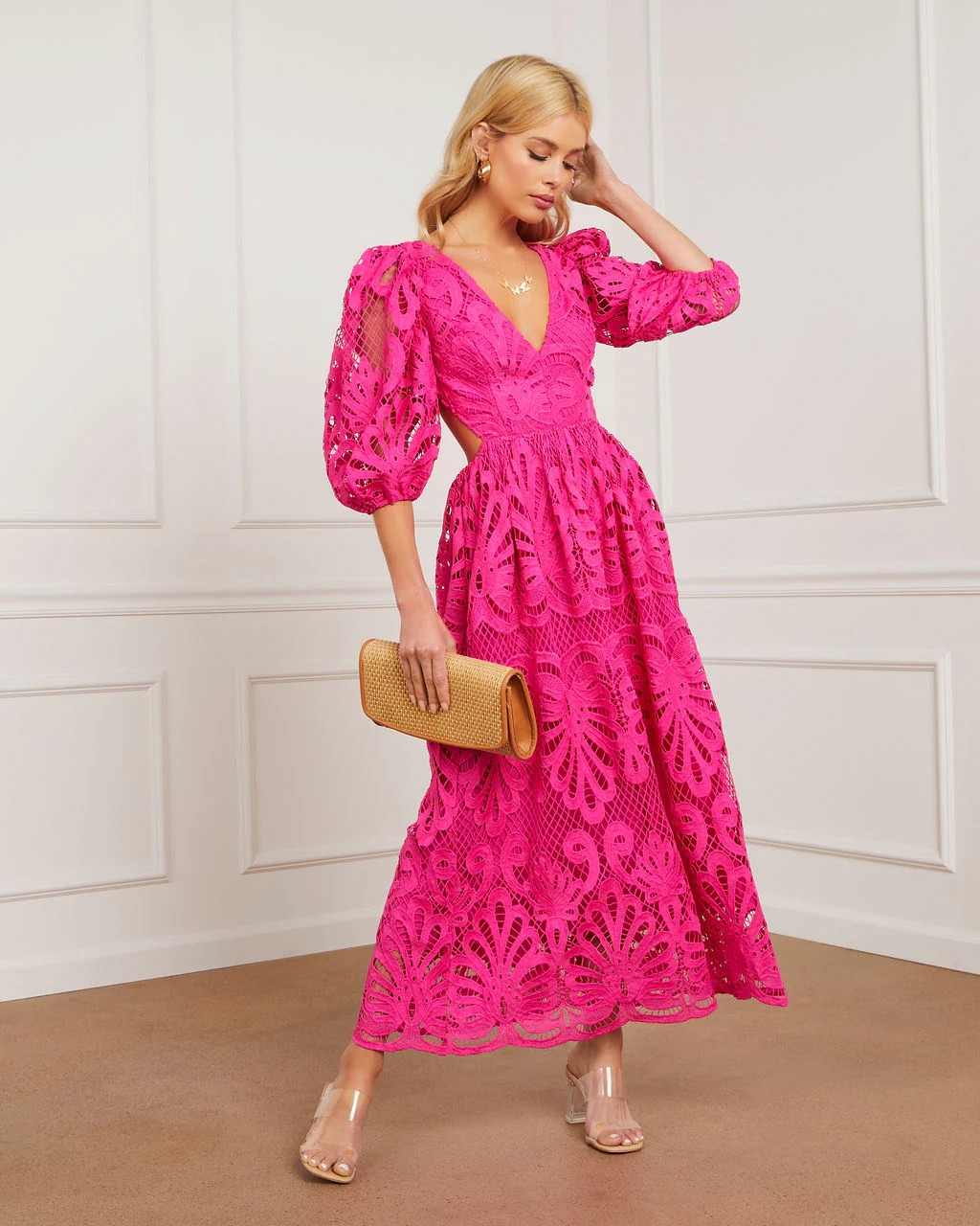 Vivianna Eyelet Maxi Dress | VICI