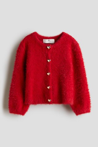 H & M - Fluffy Cardigan - Red | H&M (US + CA)