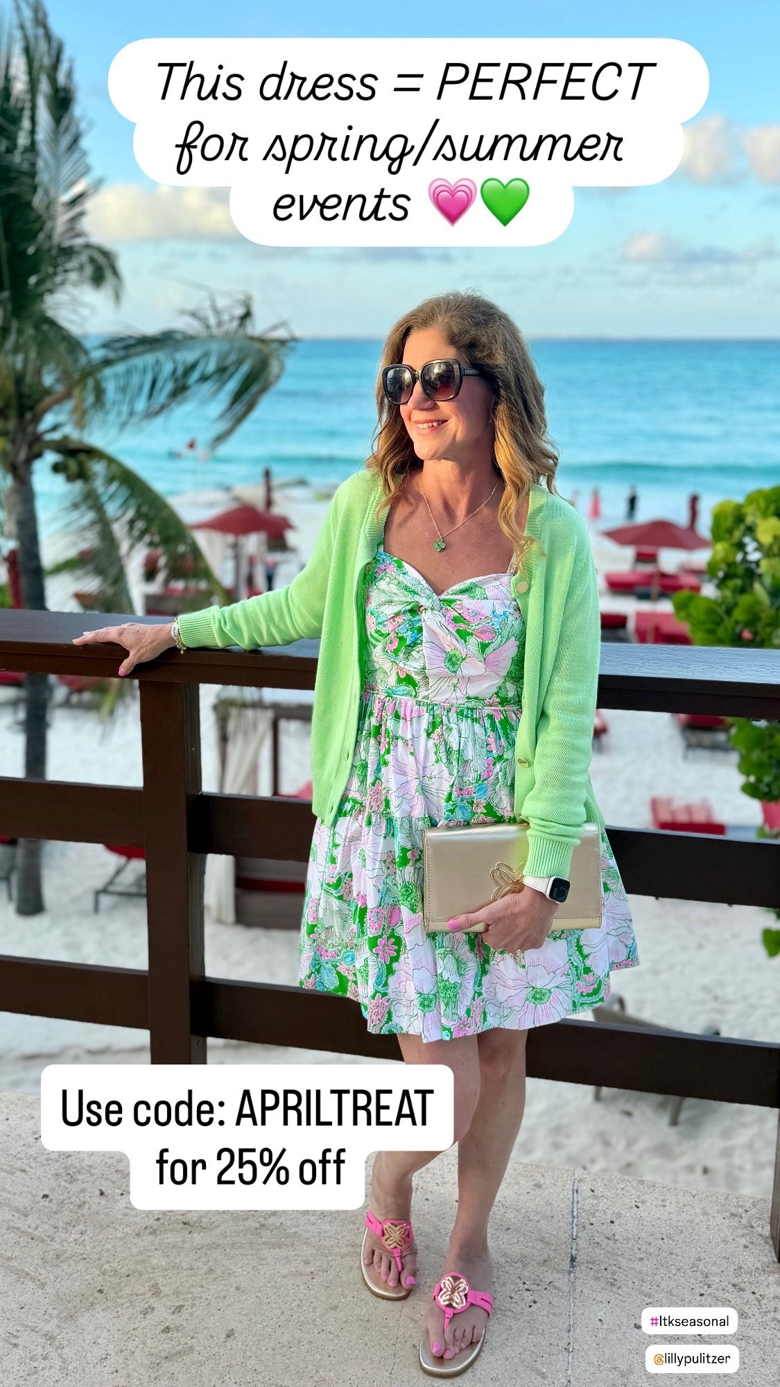Spring Dress 

This is one of those dresses that works for everything 💗💚

I wore it on spring break, but it’s just as perfect for Mother’s Day, showers, graduations, weddings, or a summer night out. The fit is so flattering and the print is even prettier in person.

And if you love a good matching moment—don’t skip the jewelry ✨ It pulls the whole look together.

Use my code LILLYLOVER10 for the jewelry at thesparkledshell.com 

spring dress, Mother’s Day outfit, spring event outfit, vacation dress, floral dress, pink and green dress, wedding guest dress, graduation outfit, shower dress, summer outfit ideas, feminine style, resort wear, statement jewelry, matching jewelry set, polished casual outfit

#springstyle #mothersdayoutfit #springdress #resortstyle #vacationoutfit #pinkandgreen #floraldress #summerstyle #preppystyle #classicstyle #weddinggueststyle #graduationoutfit #everydaystyle #ltkstyle #styledlook #ltkbeauty #ltksalealert 


#LTKTravel #LTKOver40 #LTKMothersDay