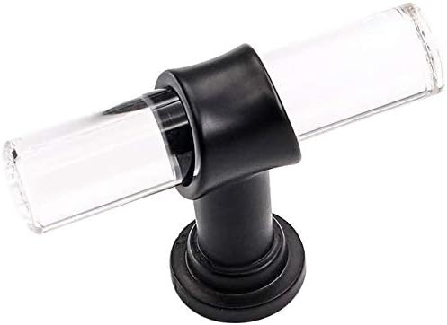 15 Pack Peaha Clear Acrylic Cabinet Knobs Kitchen Cabinet Knobs Black Cabinet Door Knobs Black Drawe | Amazon (US)