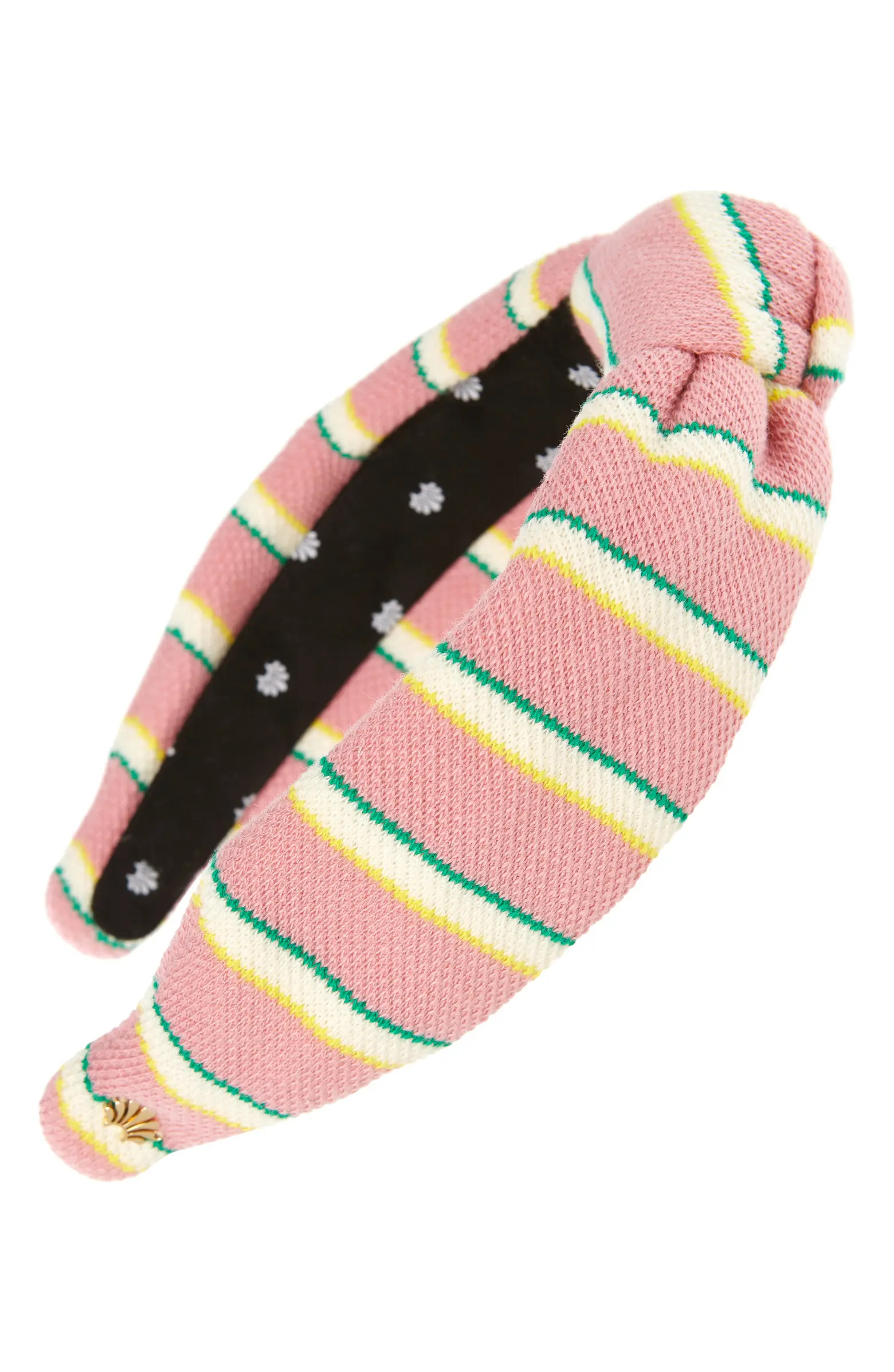 Stripe Piqué Knotted Headband | Nordstrom