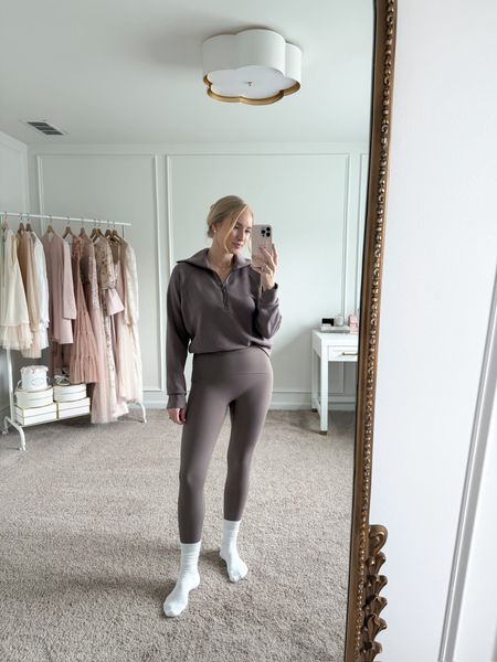 This lounge set from Spanx is so comfy for a casual day at home. I’ve paired the AirEssentials Half Zip with the Booty Boost leggings and cozy socks  

#LTKSeasonal #LTKstyletip #LTKfitness