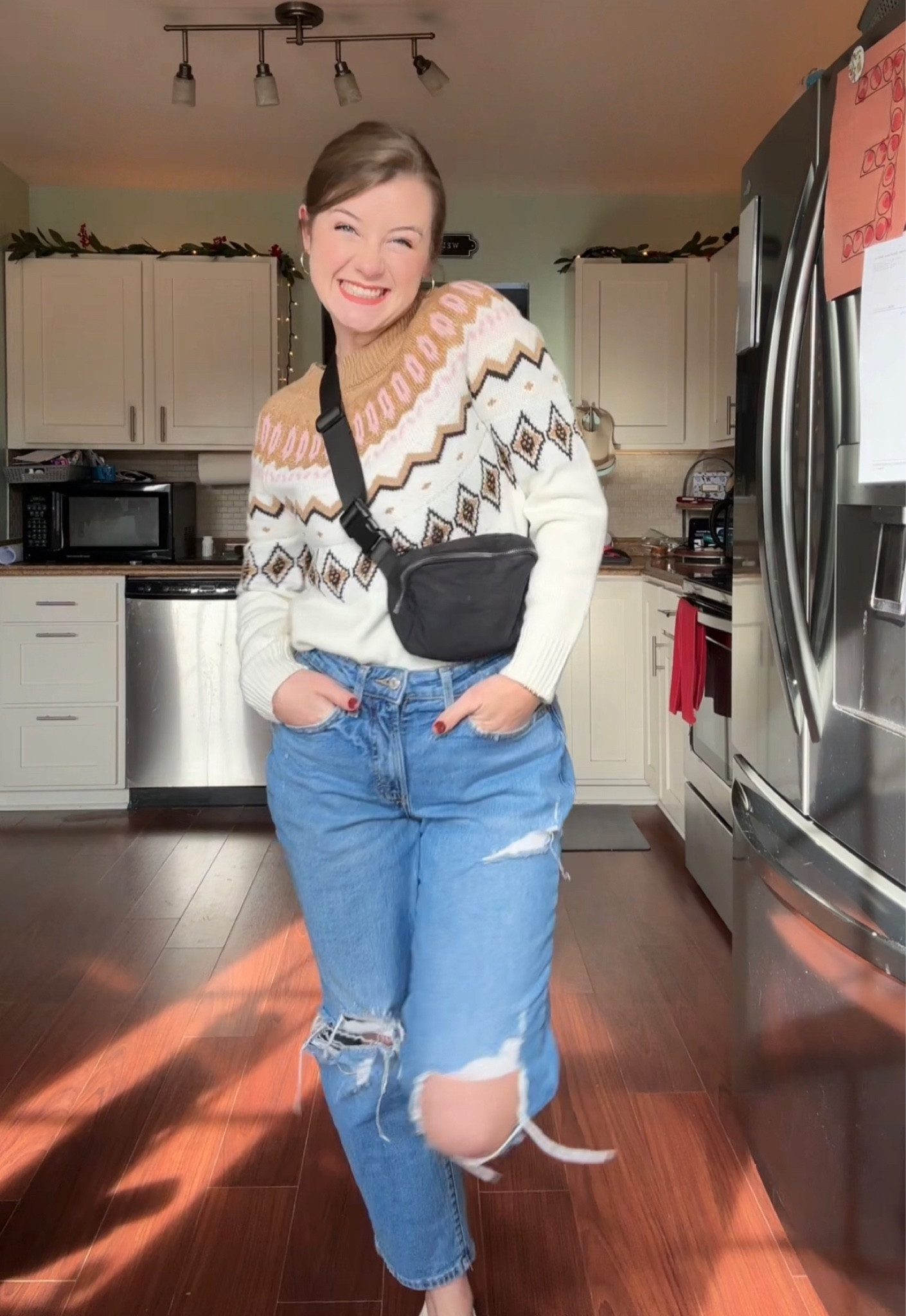 Casual holiday ootd! Love lightly tucking in this sweater. It’s on clearance right now for $20! Originally $65. ❤️

#christmas #holiday #christmassweater #crownandivy #belk #oldnavy #jeans #casual #ootd #amazon #luludupe

#LTKsalealert #LTKSeasonal #LTKHoliday
