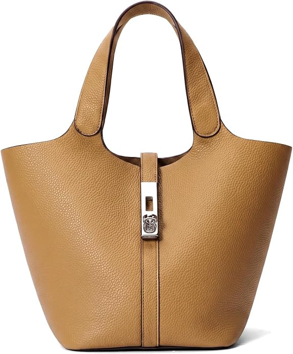 Tote Bag for Women Vegan Leather Bucket Purse for Women Top Handle Handbag Shoulder Bag with Deta... | Amazon (US)