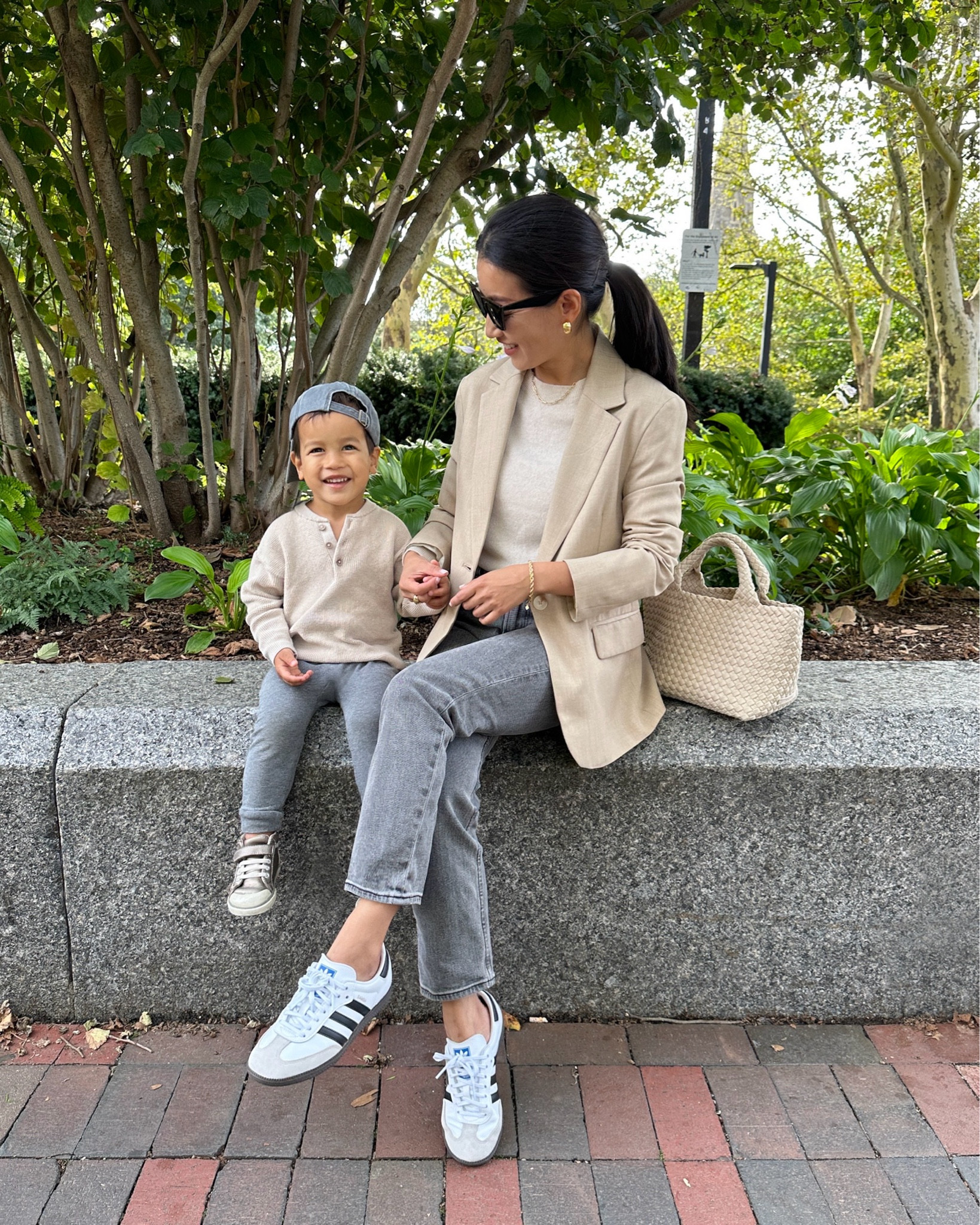 Fall mom & son outfits with Rio

• Old BRF blazer 00 petite , linked similar that is stocked from there 

• J. Crew shrunken cropped fit cashmere sweater xxs. Very petite friendly! I got a new color recently and sized up to Xs this year 

• Abercrombie ultra high rise ankle jeans 24 short (inseam measures 24.5”) which works great for flats, sneakers, heels, and loafers. This wash is out of stocked, but I linked a stock wash as well as Levi’s that are super similar in fit and cut 

• Naghedi tote small ecru 


#LTKKids #LTKFamily #LTKSeasonal