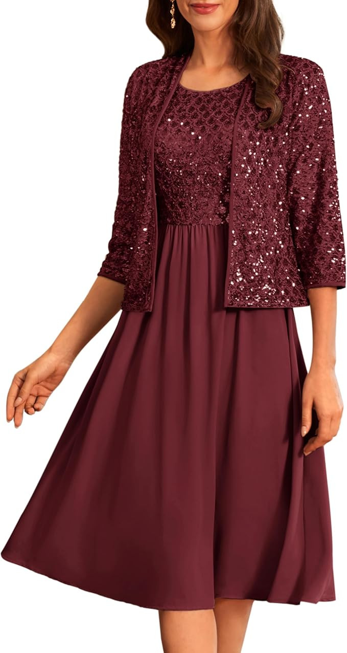 GRACE KARIN 2025 Mother of The Bride Dresses Wedding Guest Party Dress Two Piece Dress | Amazon (US)