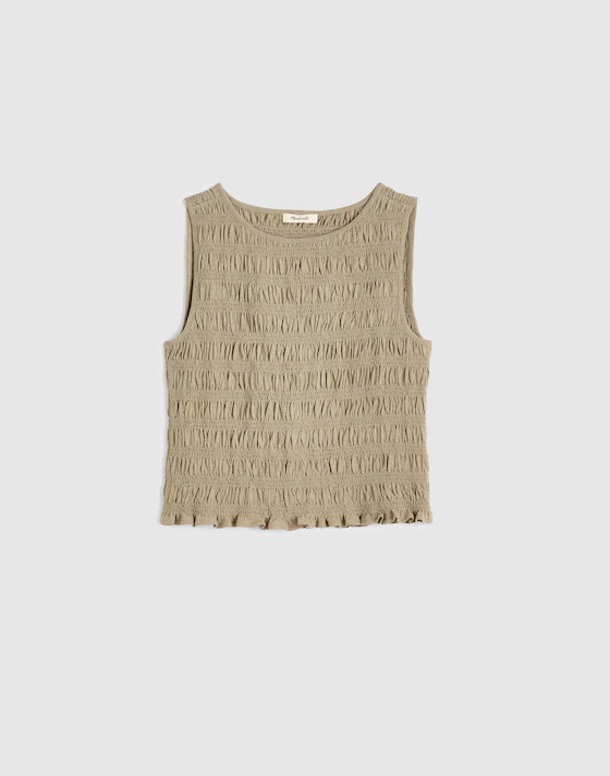 Smocked Boatneck Tank | Madewell