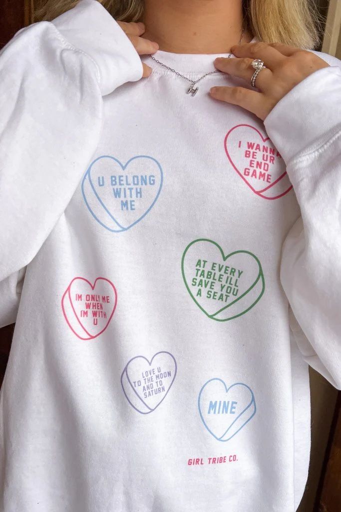 Conversation Hearts Sweatshirt - Girl Tribe Co. | Girl Tribe Co.