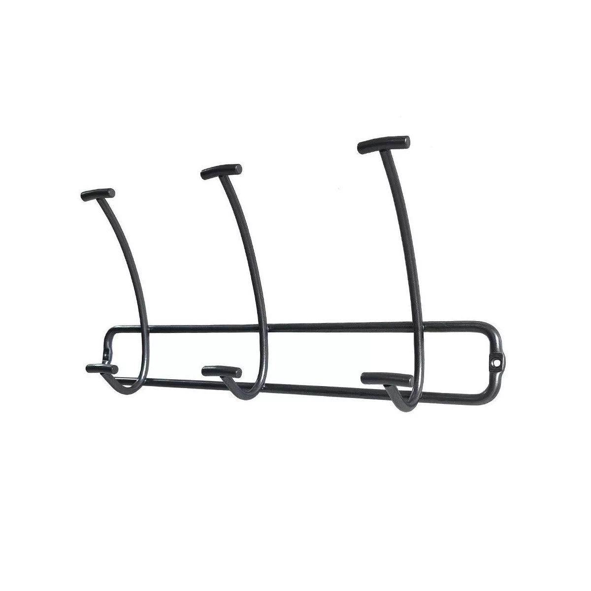 Bent Wire 3 Hooks Rail Black - Threshold™: Wall Mounted Steel Coat Rack, Powder-Coated Decorati... | Target